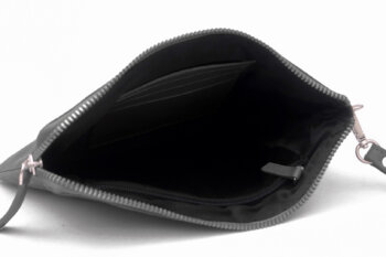 Alpha clutch i læder - sort - Image 3