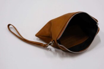 Alpha clutch i læder - brun - Billede 2