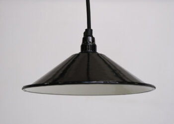 Enamel loftslampe - sort - Image 2