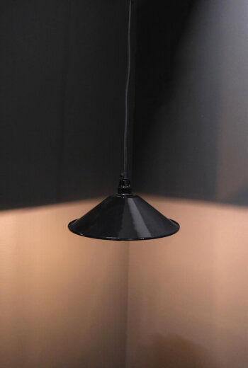Enamel loftslampe - sort - Image 3