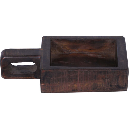 Square træskål med hank