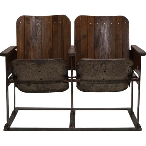 Bollywood biografbænk i træ - 2 sæder