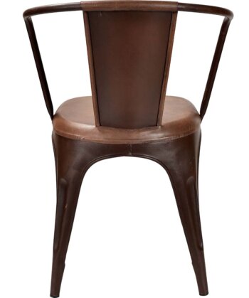 Living spisebordsstol - rust med læder - Image 3