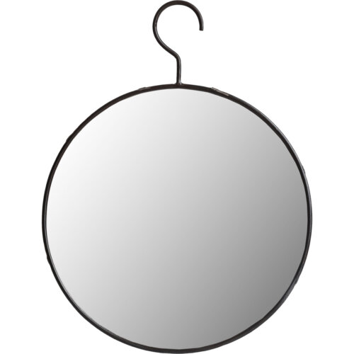 Rundt spejl med bøjleophæng