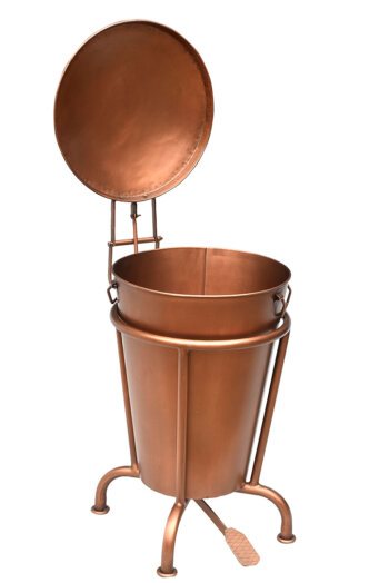 Klapp pedalspand kobber - L - Billede 2
