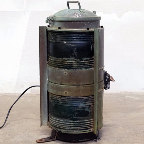 Rustik skibslampe i irret messing