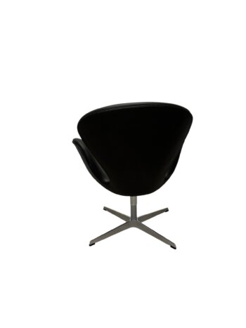 3320 svane stol af Arne Jacobsen - Fritz Hansen, Original polstring Grace Læder (Brugt) - Image 4