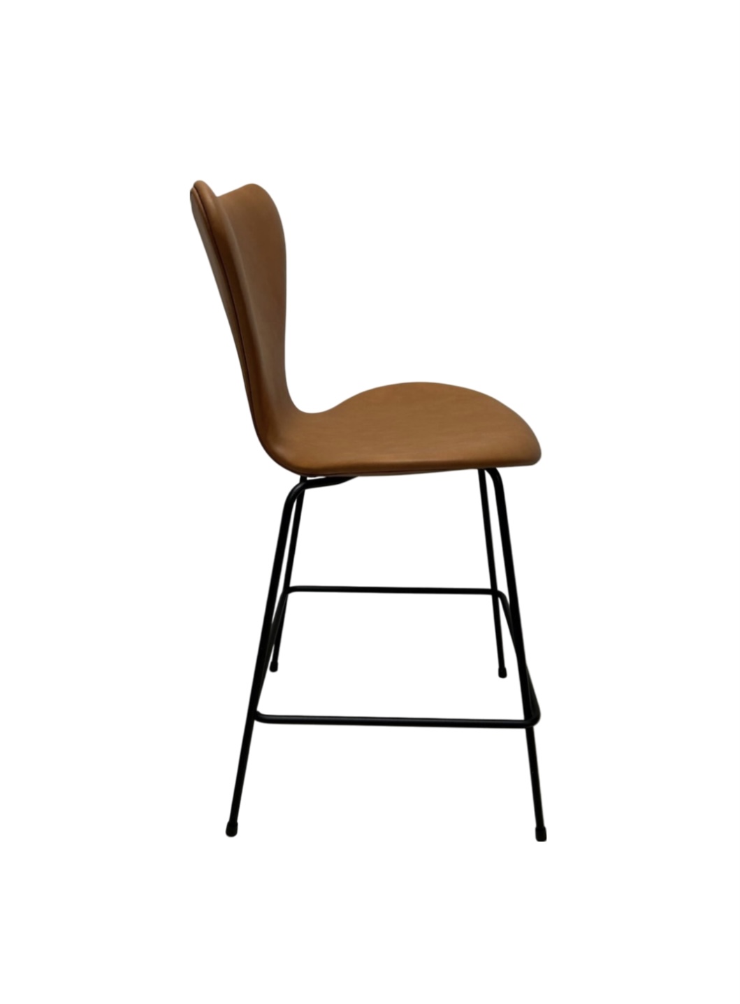Arne Jacobsen 3187 barstol - Soft Calvados farvet Semi-anilin læder - Billede 4