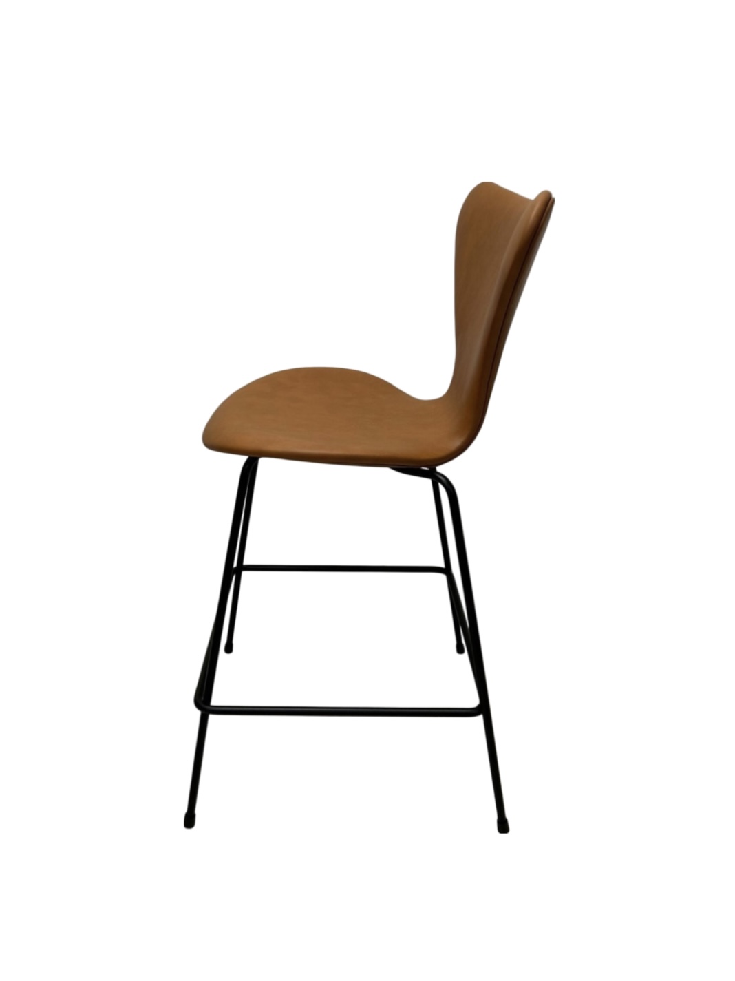 Arne Jacobsen 3187 barstol - Soft Calvados farvet Semi-anilin læder - Billede 5