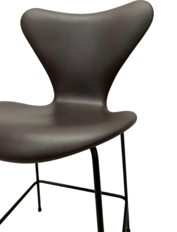 Arne Jacobsen 3187 Barstol – Soft Deluxe Dark Brown Semi-anilin læder - Image 2