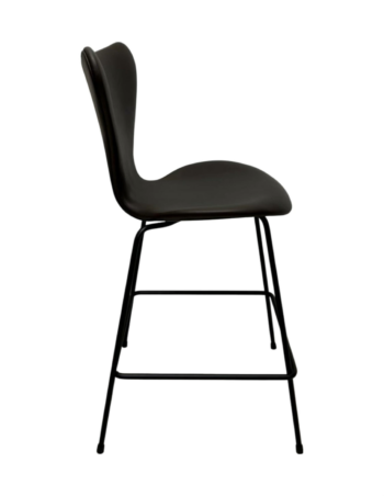 Arne Jacobsen 3187 Barstol – Soft Deluxe Dark Brown Semi-anilin læder - Image 4