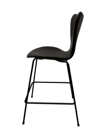 Arne Jacobsen 3187 Barstol – Soft Deluxe Dark Brown Semi-anilin læder - Image 3