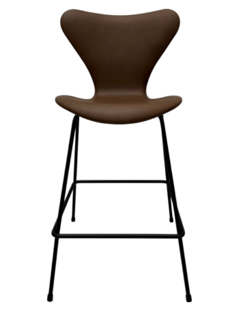 Arne Jacobsen 3187 barstol - Kalato Brown farvet Semi-anilin læder