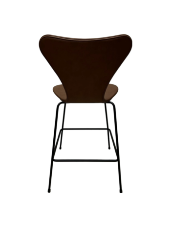 Arne Jacobsen 3187 barstol - Kalato Brown farvet Semi-anilin læder - Image 5