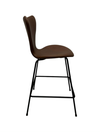 Arne Jacobsen 3187 barstol - Kalato Brown farvet Semi-anilin læder - Image 2