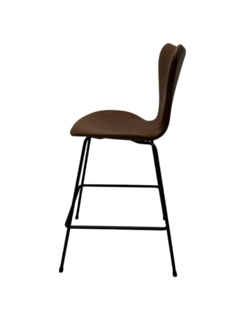 Arne Jacobsen 3187 barstol - Kalato Brown farvet Semi-anilin læder - Image 3