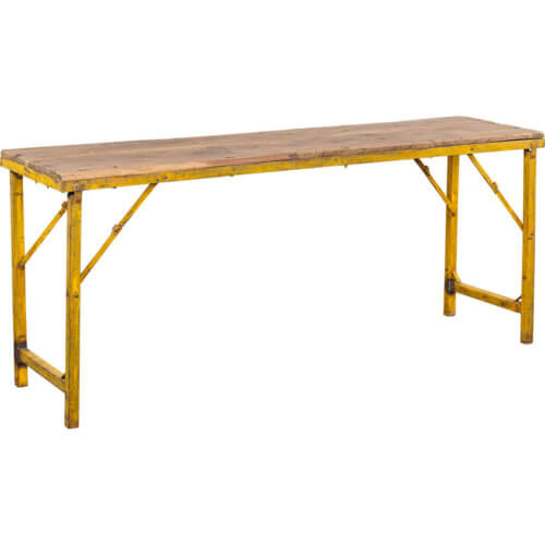 Jalgara konsolbord med gult stel