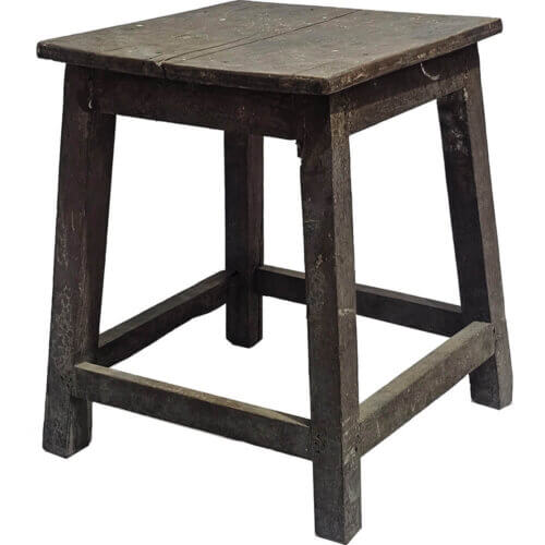 Ormslev skammel i teaktræ