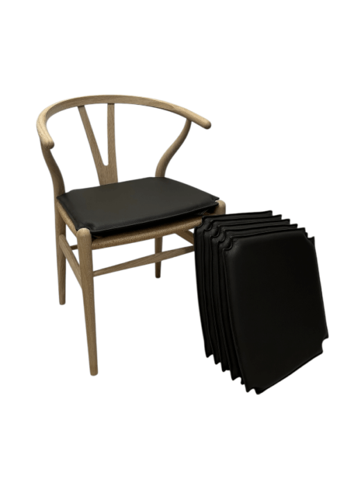 CH24 Y-stol hynde i Classic Dark Brown læder – Egen produktion
