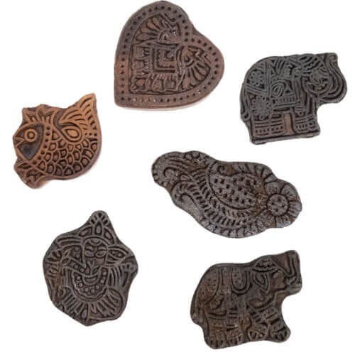 Dekorative træprintblokke