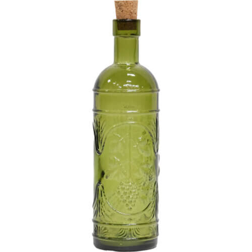 Amy glasflaske - olivengrøn