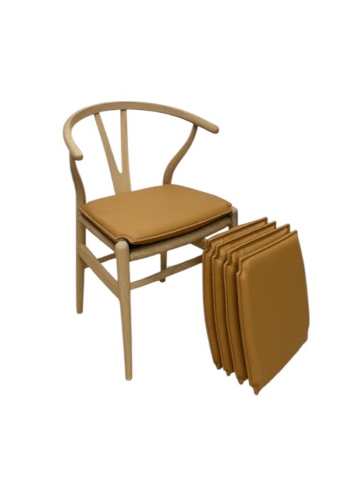 CH24 Y-stol hynde i Natur Elmorustical Anilin læder – Egen produktion