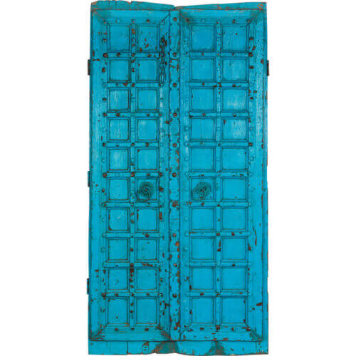 Smuk turkisblå vintage dør