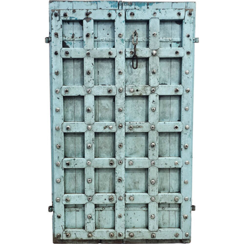 Gammel turkisblå dør