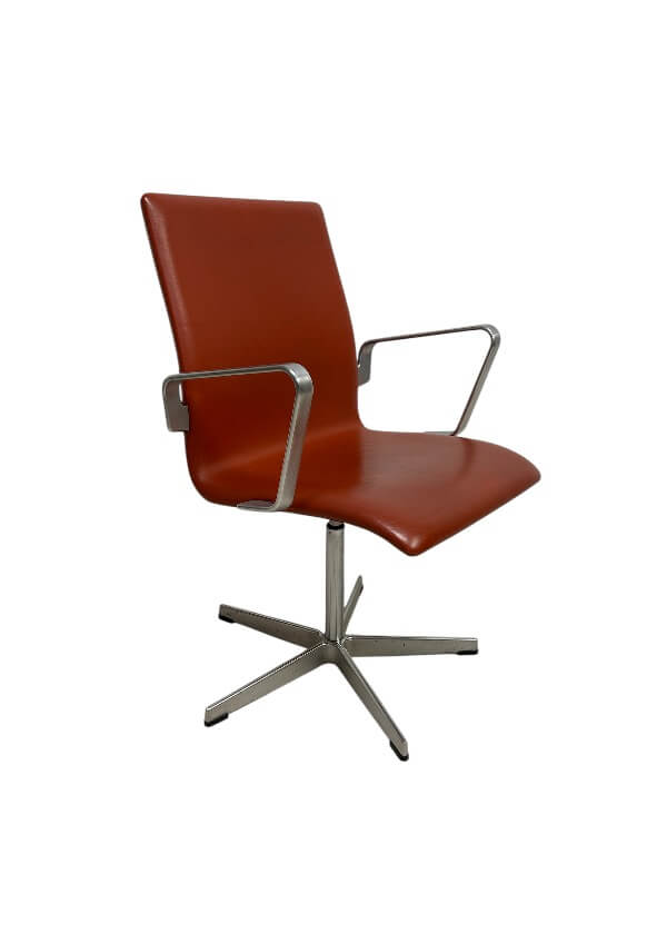 Oxford-stolen Klassisk Design i Rødt Læder - Billede 2