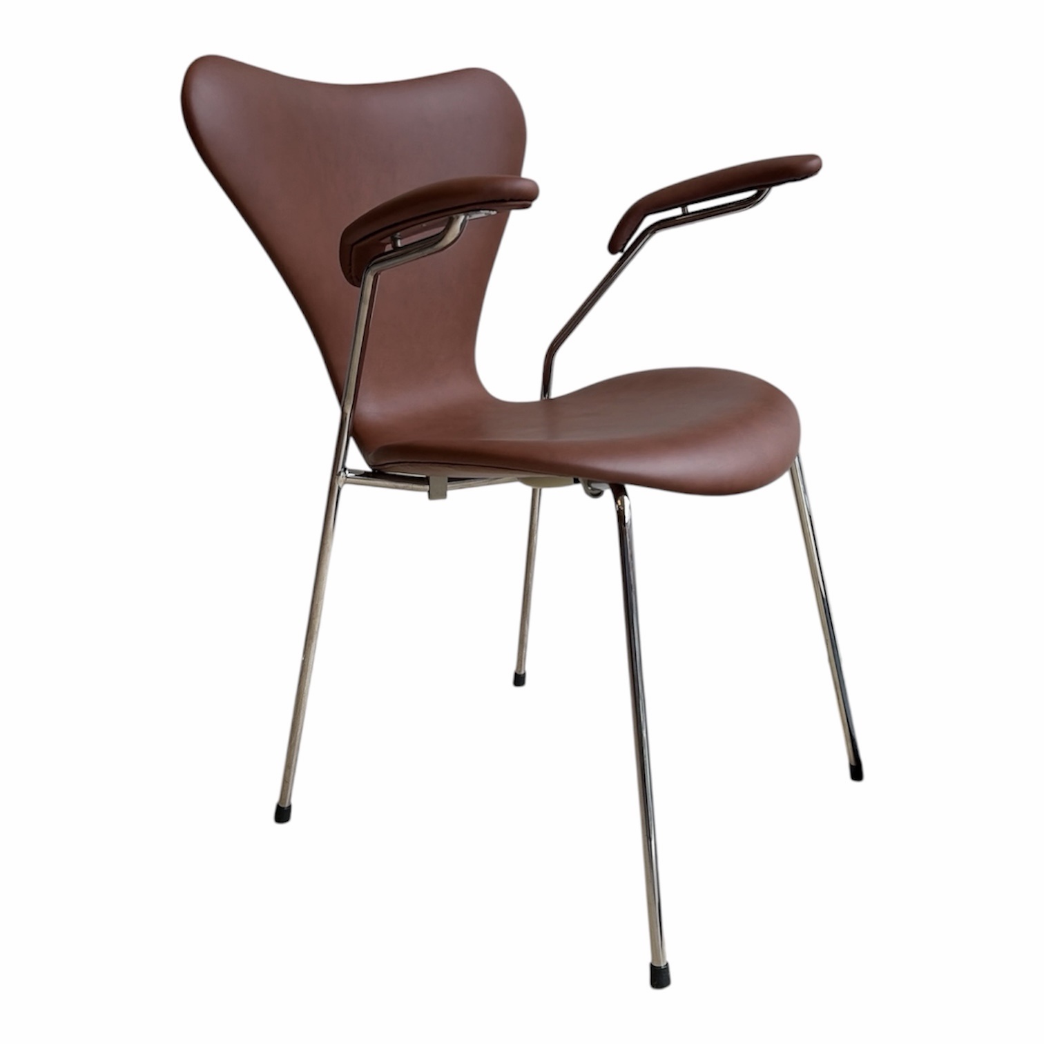 Arne Jacobsen Syver stol 3207 - Brandy Soft Semi anilin læder - Billede 6 Arne Jacobsen Syver stol 3207 - Brandy Soft Semi anilin læder - Billede 6